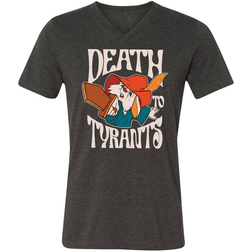 Unisex V-Neck T-Shirt - HLSQTFQ3 - Dark Grey Heather - 8