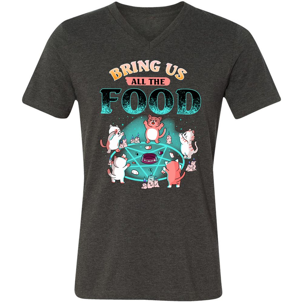 Unisex V-Neck T-Shirt - R1NVUBCZ - Dark Grey Heather - 8