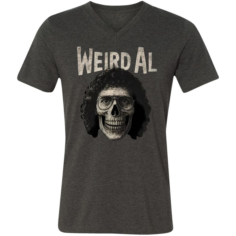 Unisex V-Neck T-Shirt - CL8LVT96 - Dark Grey Heather - 8