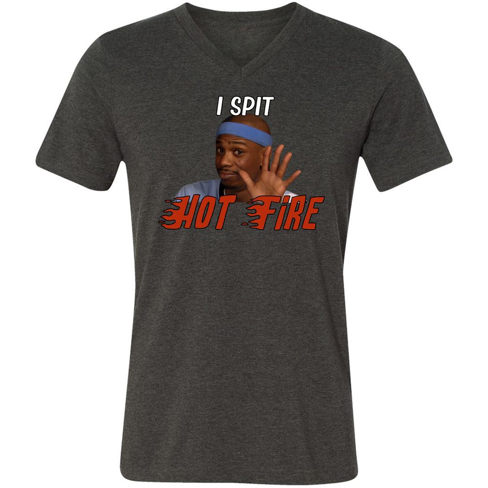 Unisex V-Neck T-Shirt - VY42XSB9 - Dark Grey Heather - 8