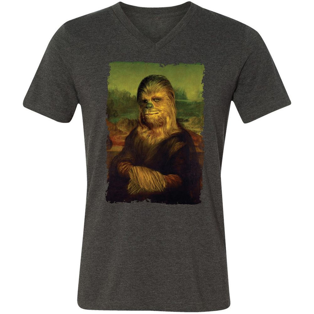 Unisex V-Neck T-Shirt - 49V8AQL4 - Dark Grey Heather - 8