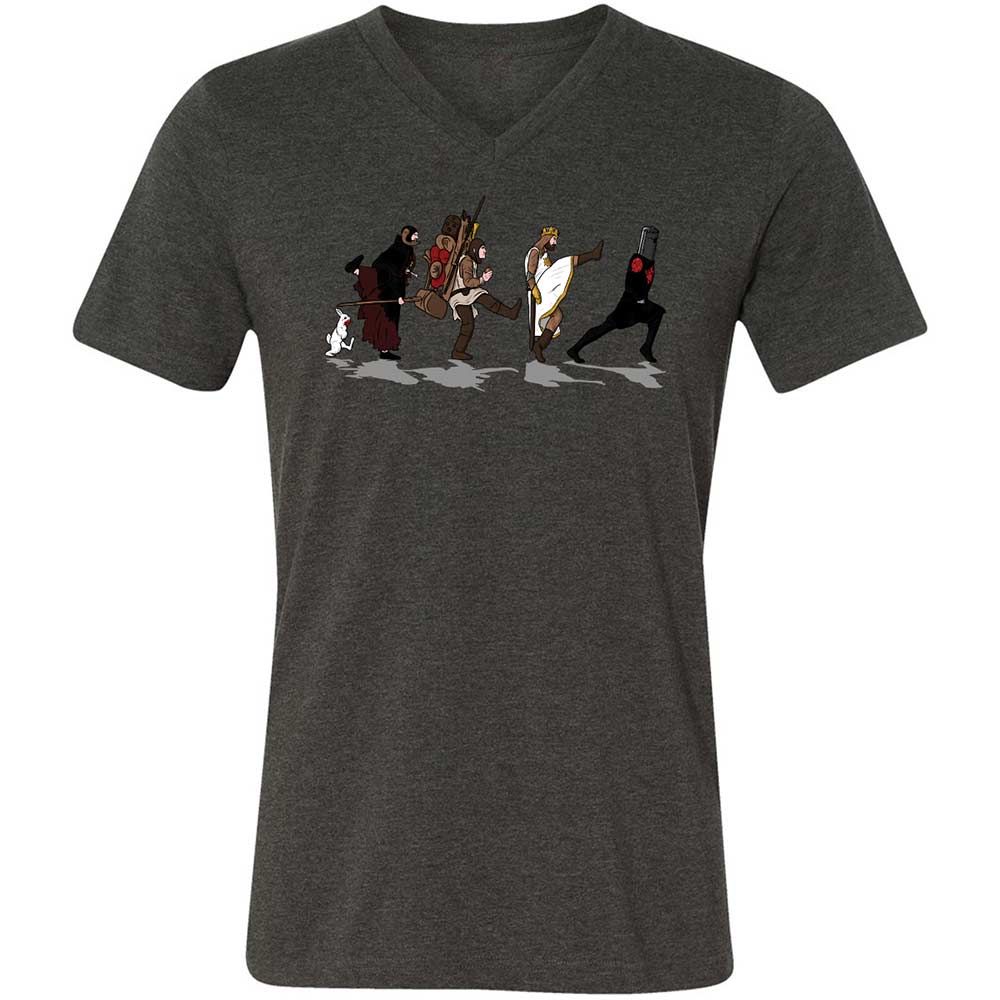 Unisex V-Neck T-Shirt - ER734AUC - Dark Grey Heather - 8