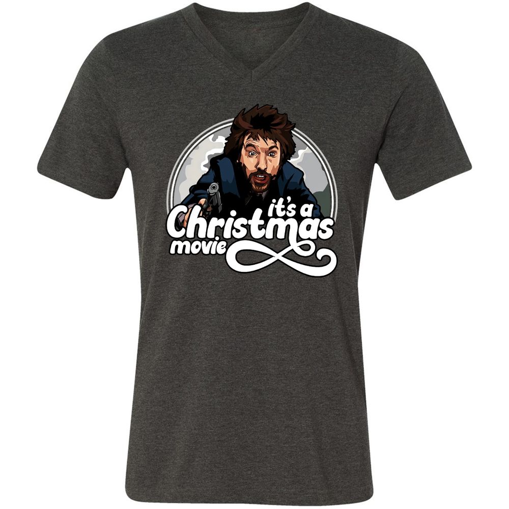 Unisex V-Neck T-Shirt - 2F8ERZPU - Dark Grey Heather - 8