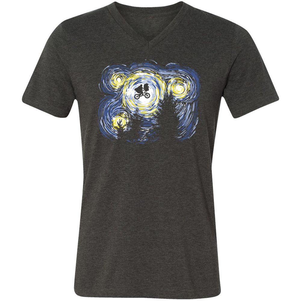 Unisex V-Neck T-Shirt - KNPXQMZB - Dark Grey Heather - 8