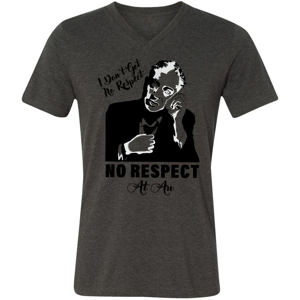 Unisex V-Neck T-Shirt - CRQJ9GZ1 - Dark Grey Heather - 8