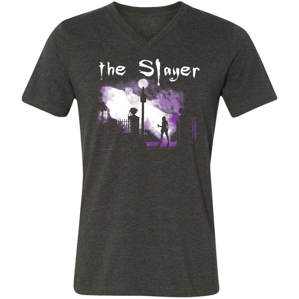 Unisex V-Neck T-Shirt - FD8ZQUEQ - Dark Grey Heather - 8