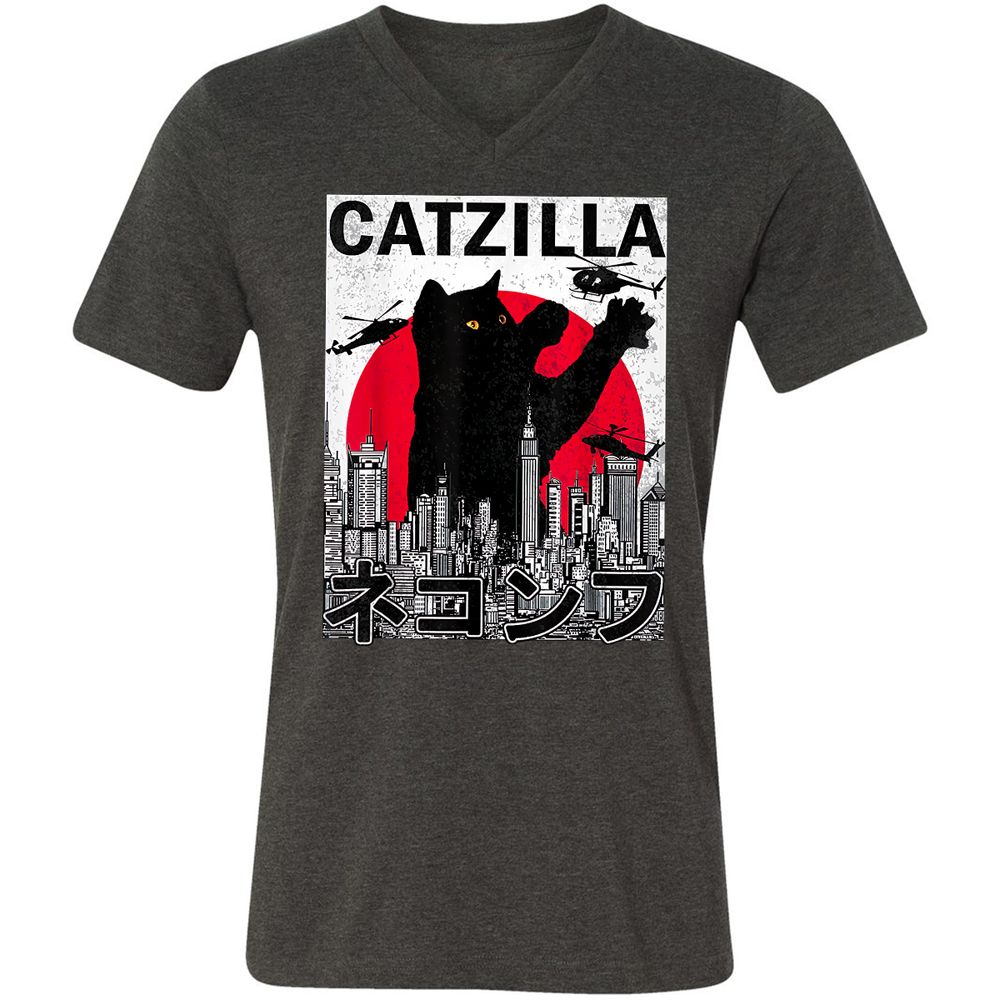 Unisex V-Neck T-Shirt - Q99Q2HJ6 - Dark Grey Heather - 8