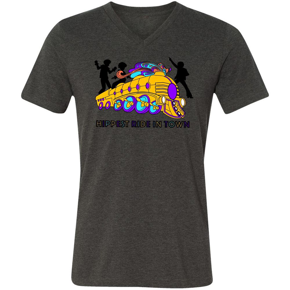 Unisex V-Neck T-Shirt - 1S7VDVJG - Dark Grey Heather - 8