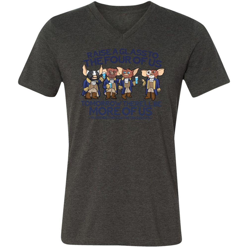 Unisex V-Neck T-Shirt - RBMQ4WXB - Dark Grey Heather - 8