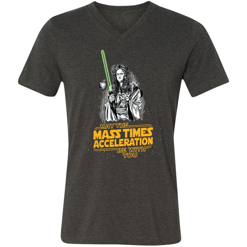 Unisex V-Neck T-Shirt - 6J8VUZR9 - Dark Grey Heather - 8
