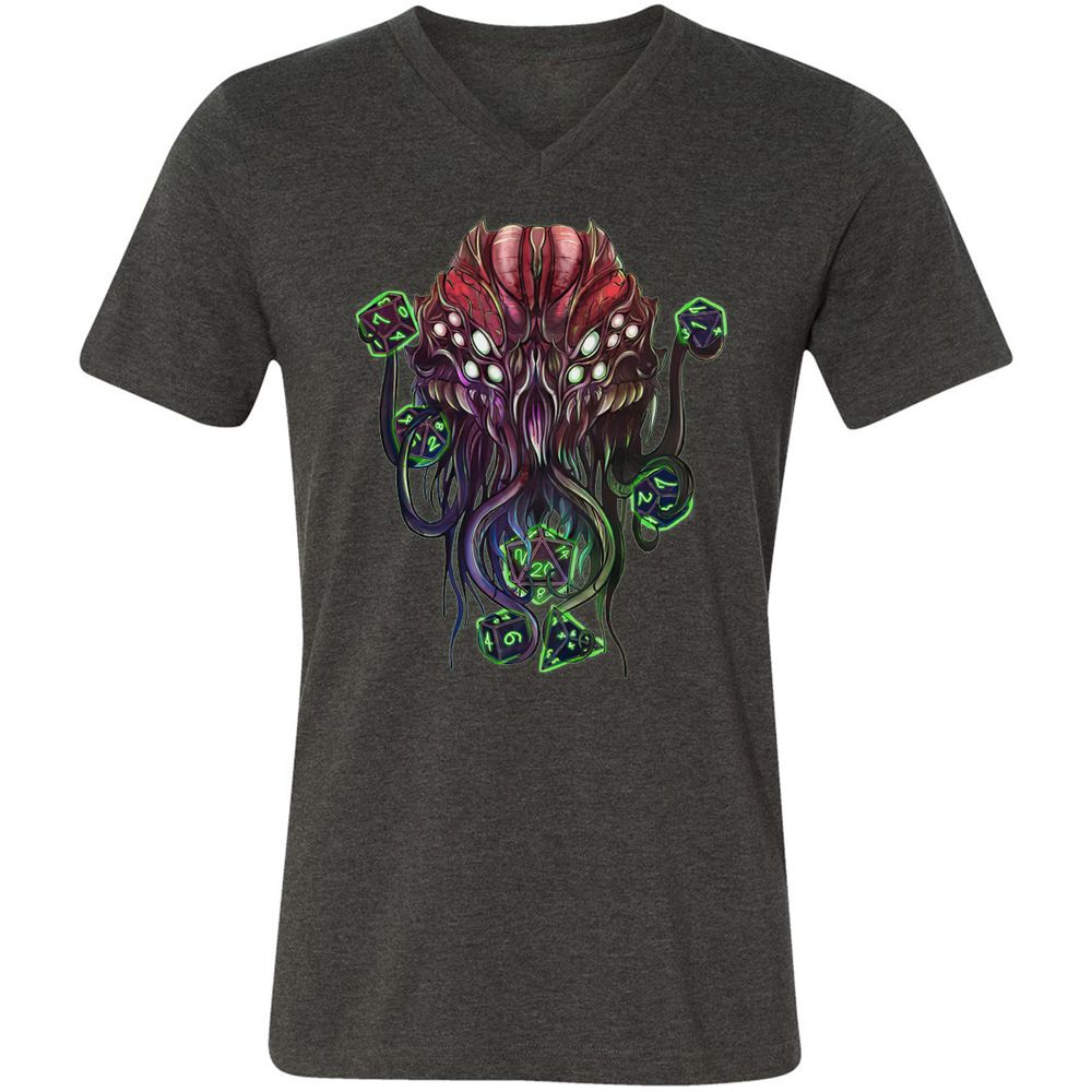 Unisex V-Neck T-Shirt - WHQ4FM17 - Dark Grey Heather - 8