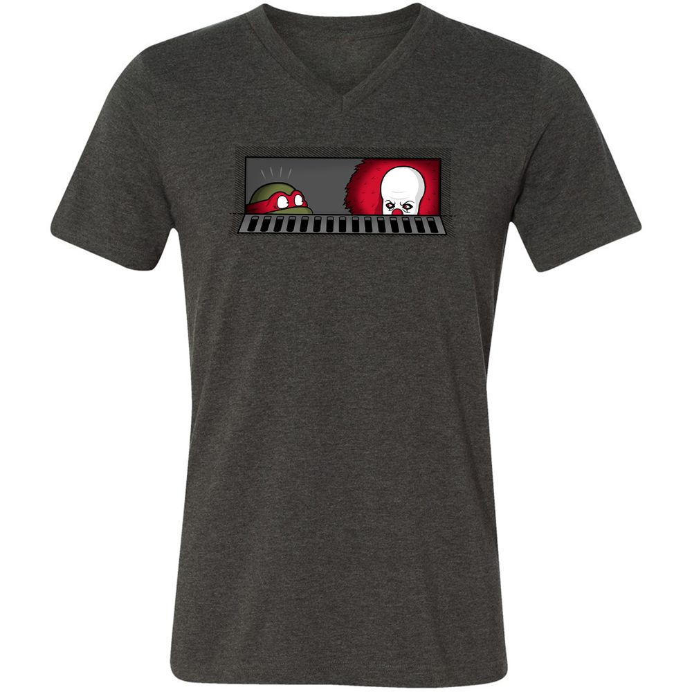 Unisex V-Neck T-Shirt - 83AW63PB - Dark Grey Heather - 8