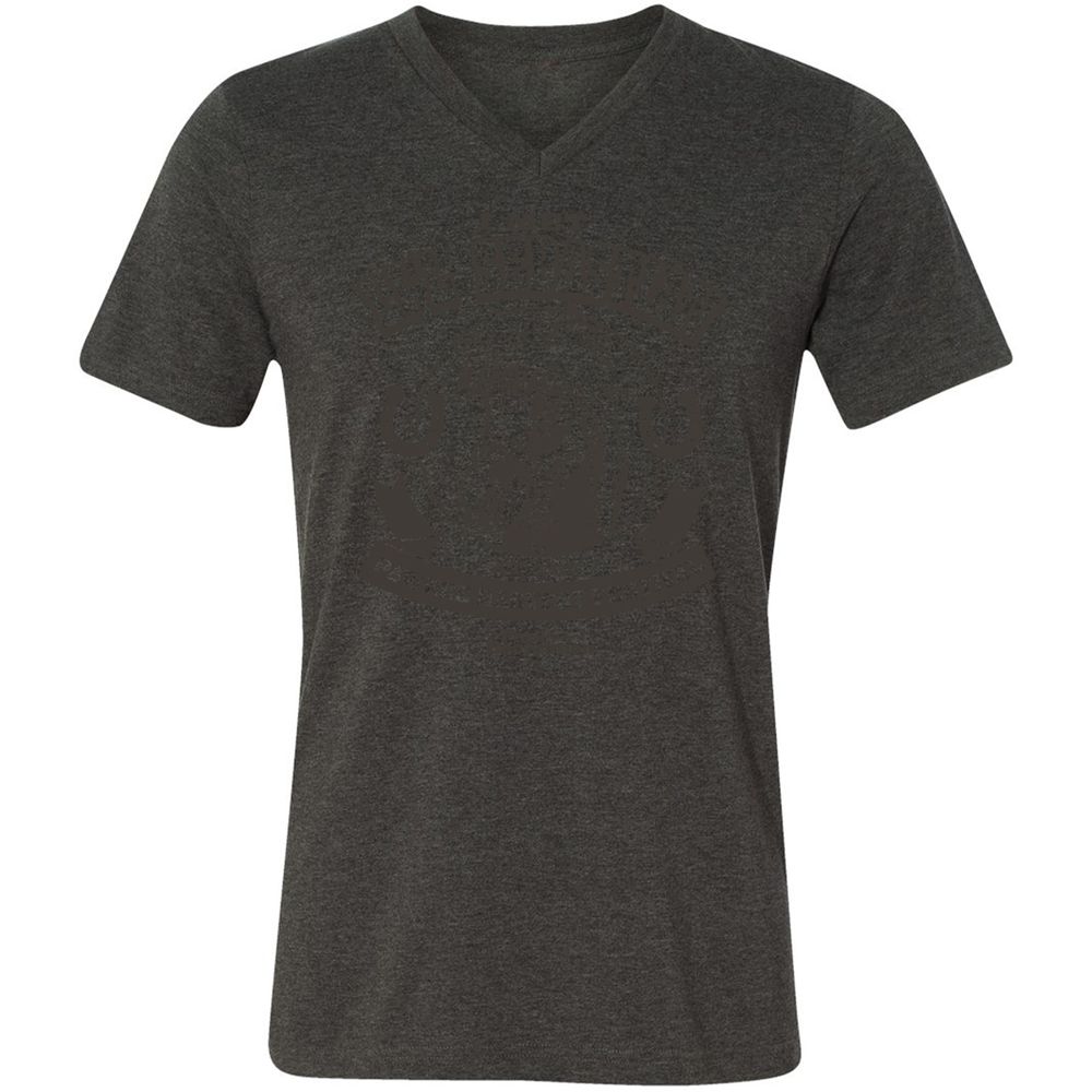 Unisex V-Neck T-Shirt - QMHL7322 - Dark Grey Heather - 8