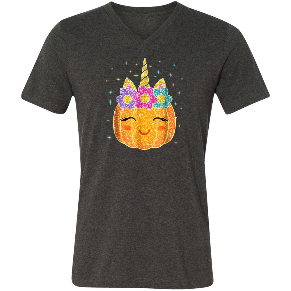 Unisex V-Neck T-Shirt - CXSYV6V6 - Dark Grey Heather - 8
