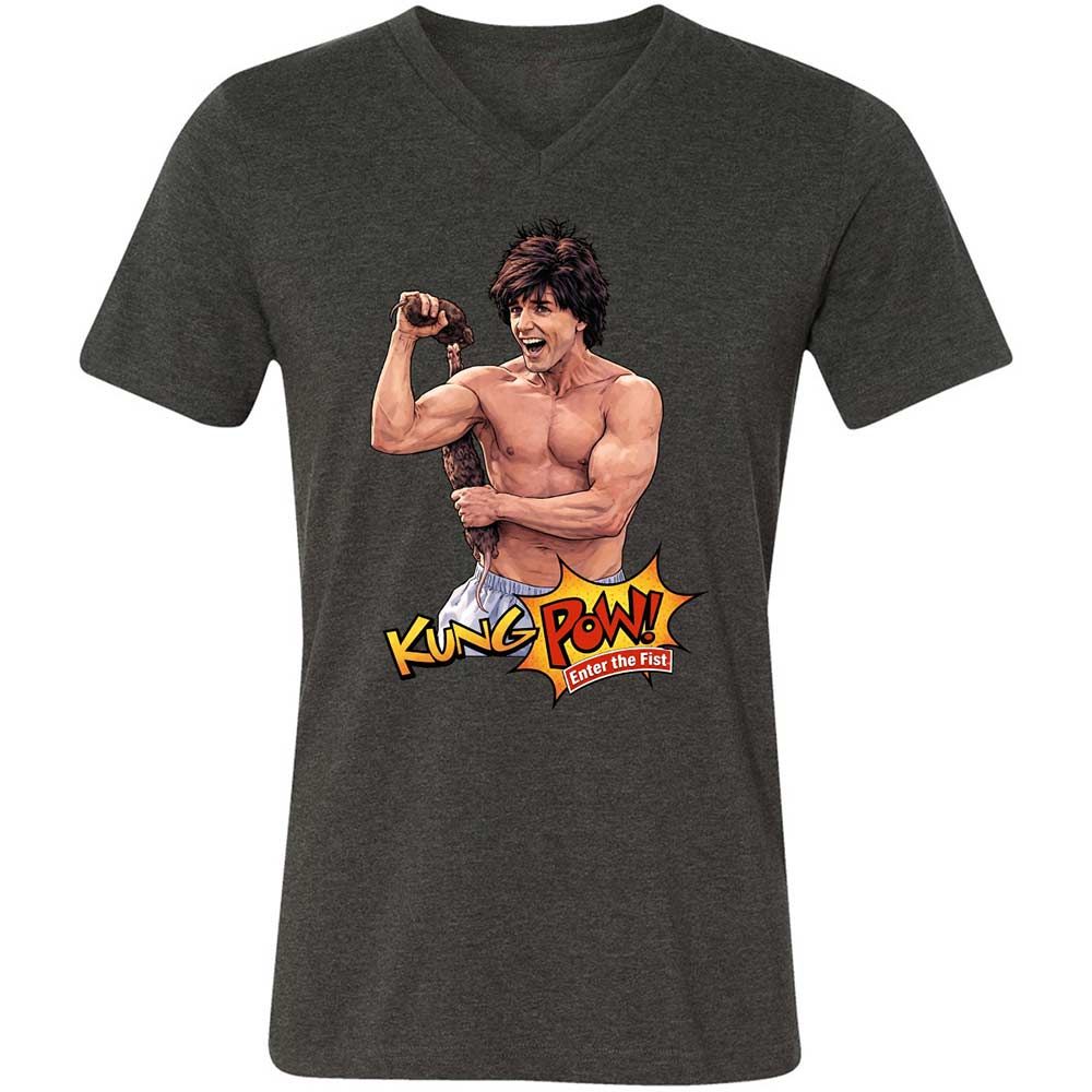 Unisex V-Neck T-Shirt - 64Z6JHMP - Dark Grey Heather - 8
