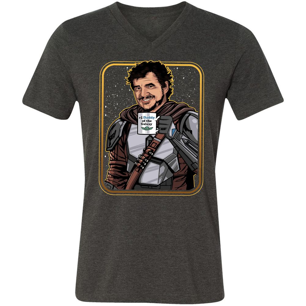 Unisex V-Neck T-Shirt - MGHKXFPU - Dark Grey Heather - 8