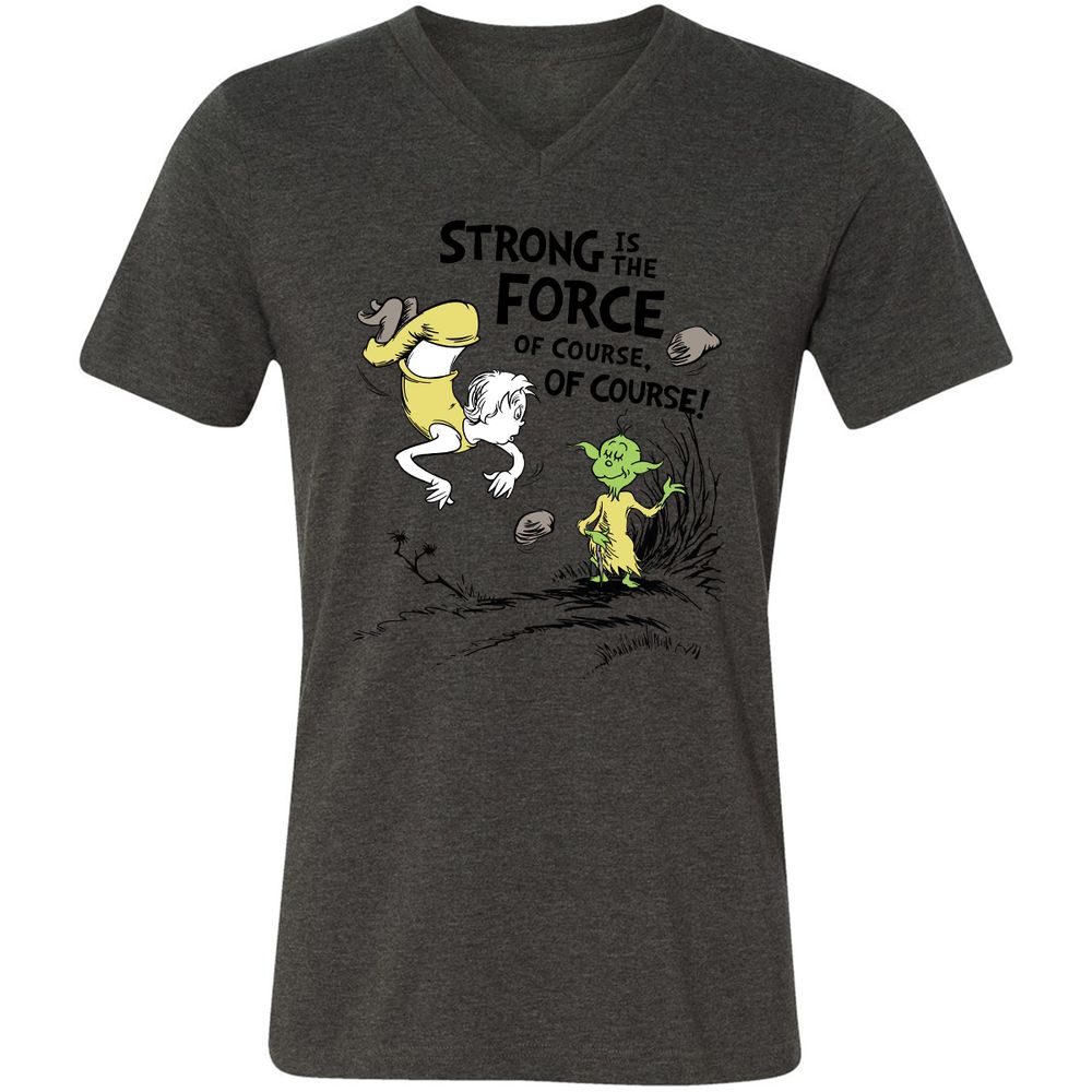 Unisex V-Neck T-Shirt - 5ZB3UHKW - Dark Grey Heather - 8