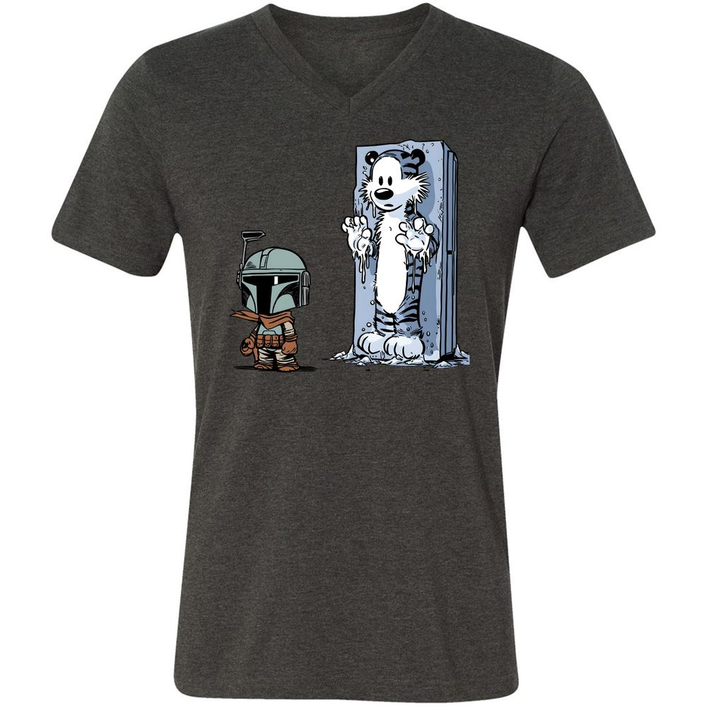 Unisex V-Neck T-Shirt - JN7RCT4G - Dark Grey Heather - 8