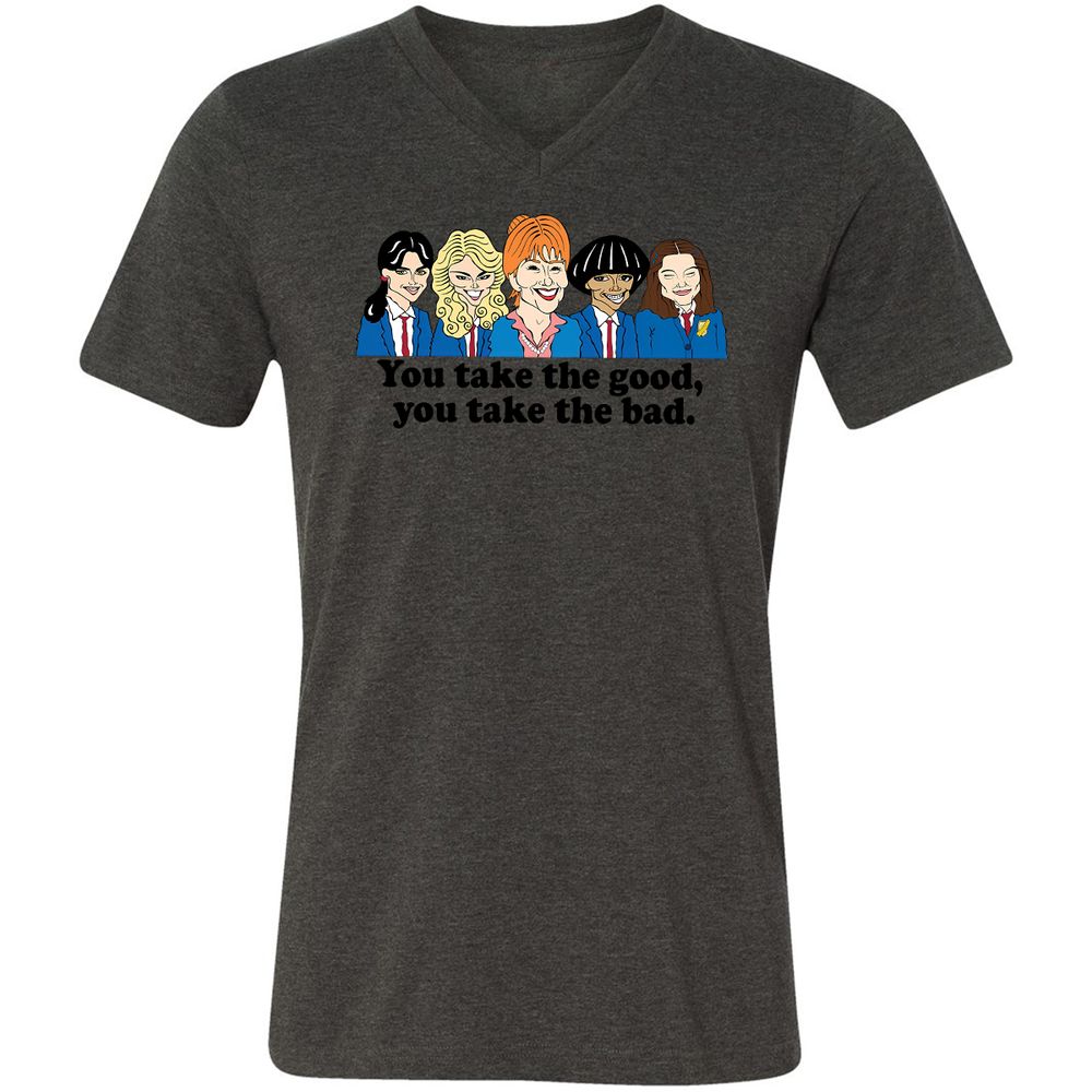 Unisex V-Neck T-Shirt - 6H126JMN - Dark Grey Heather - 8