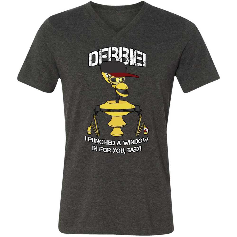 Unisex V-Neck T-Shirt - A2TRU5PP - Dark Grey Heather - 8