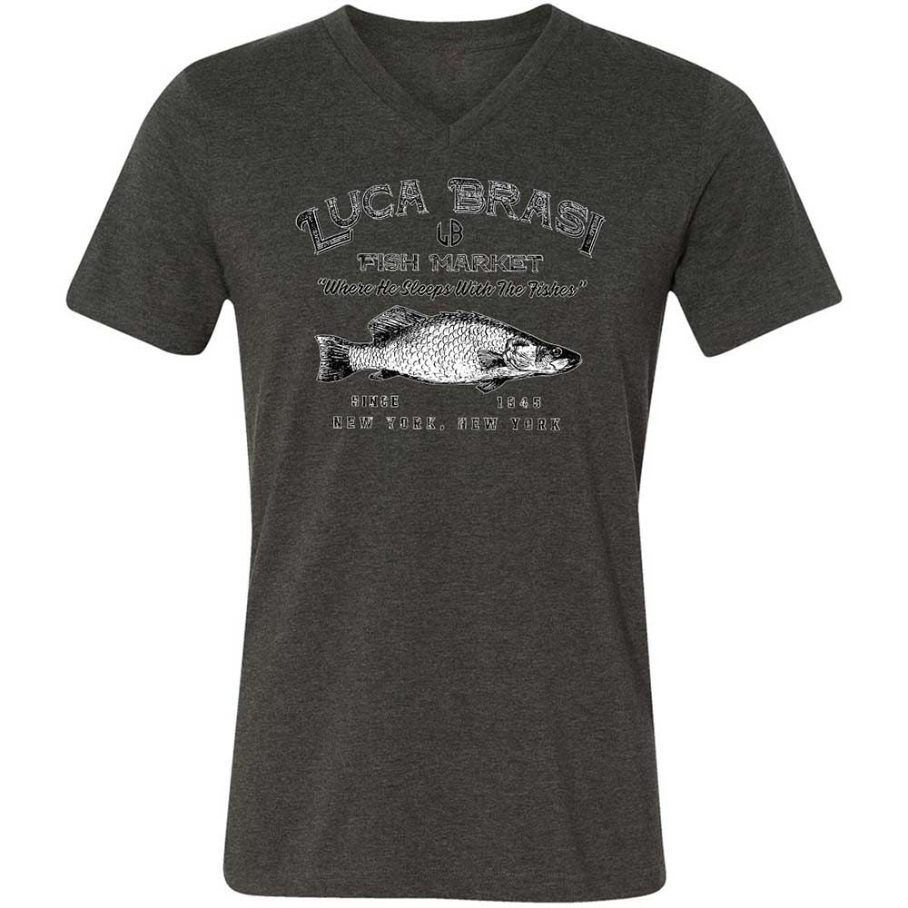 Unisex V-Neck T-Shirt - BWE1PJFW - Dark Grey Heather - 8
