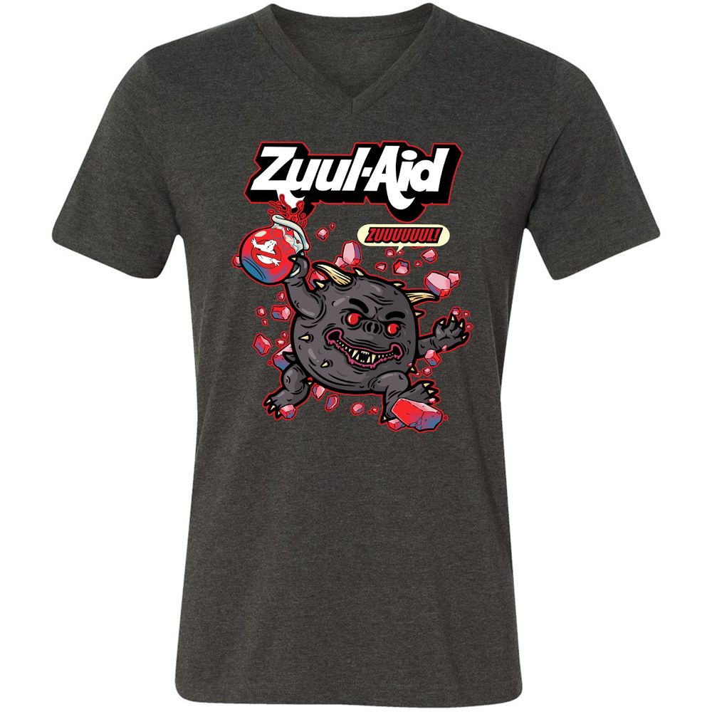 Unisex V-Neck T-Shirt - 5APV7HMY - Dark Grey Heather - 8
