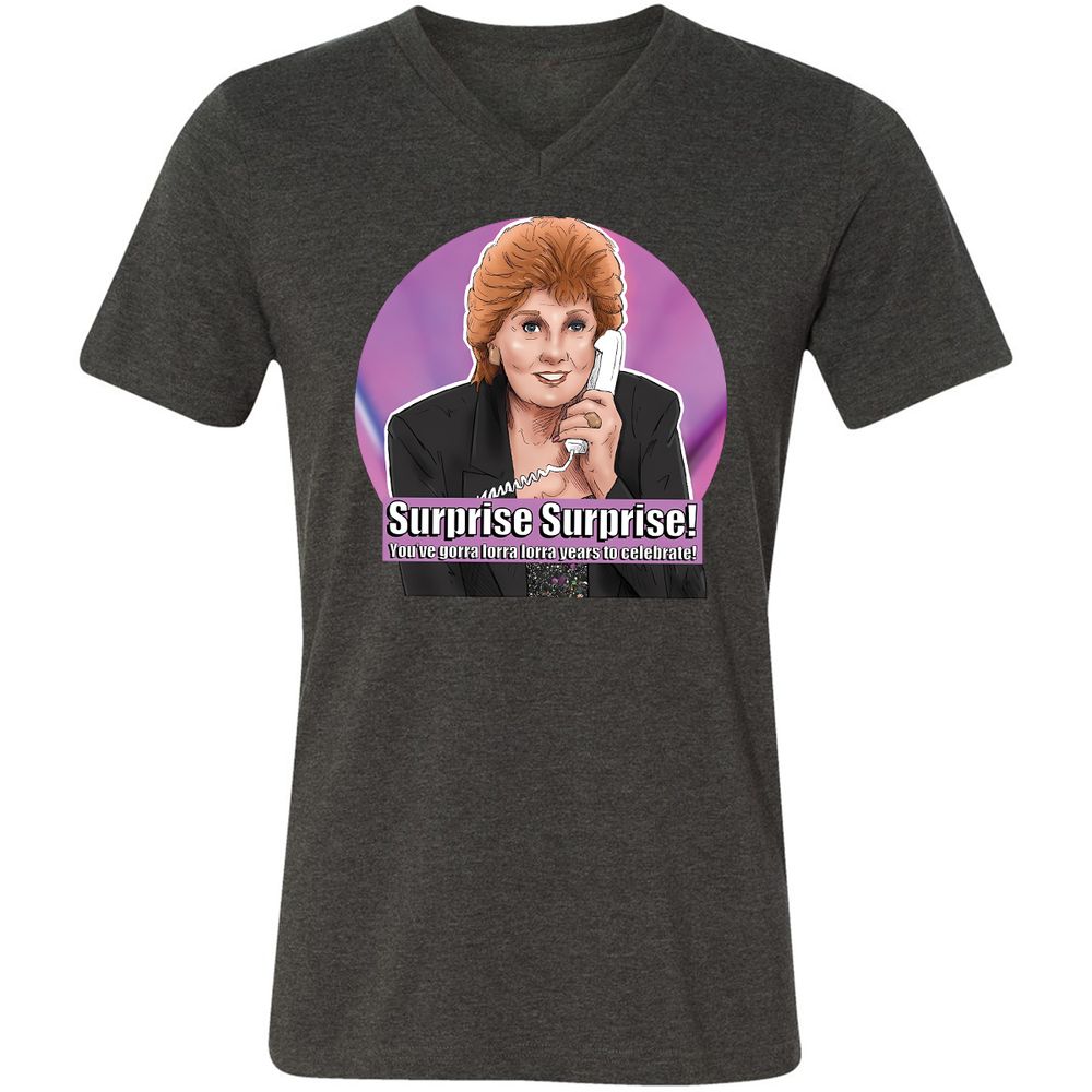 Unisex V-Neck T-Shirt - VWSW1N7V - Dark Grey Heather - 8