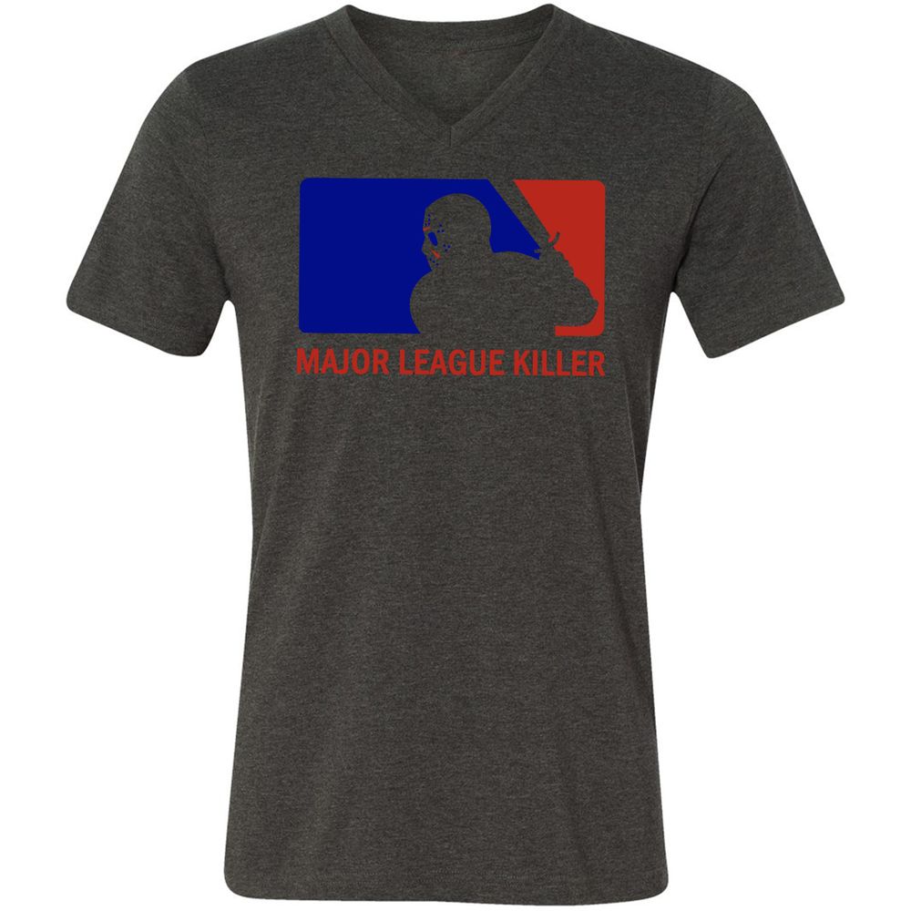 Unisex V-Neck T-Shirt - 1N2UFXBT - Dark Grey Heather - 8