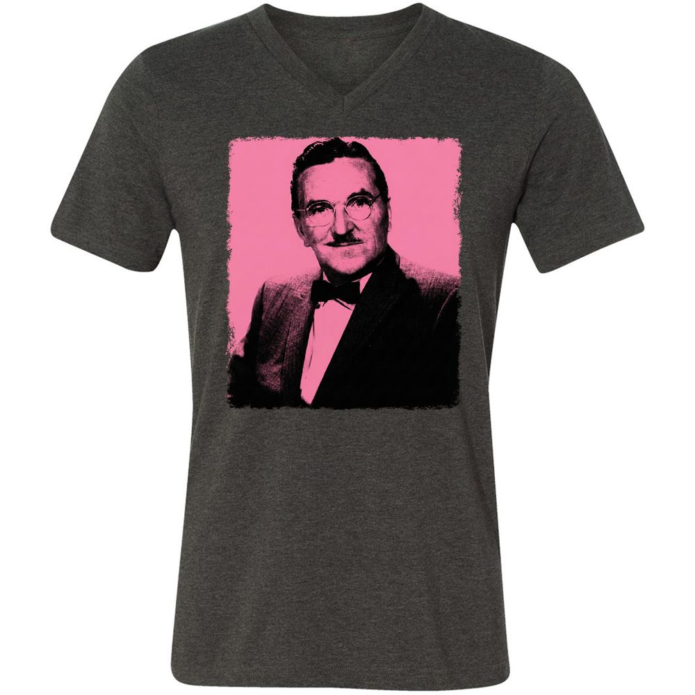 Unisex V-Neck T-Shirt - GUVVTRJ3 - Dark Grey Heather - 8