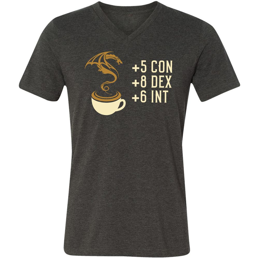 Unisex V-Neck T-Shirt - WR7UDQQS - Dark Grey Heather - 8