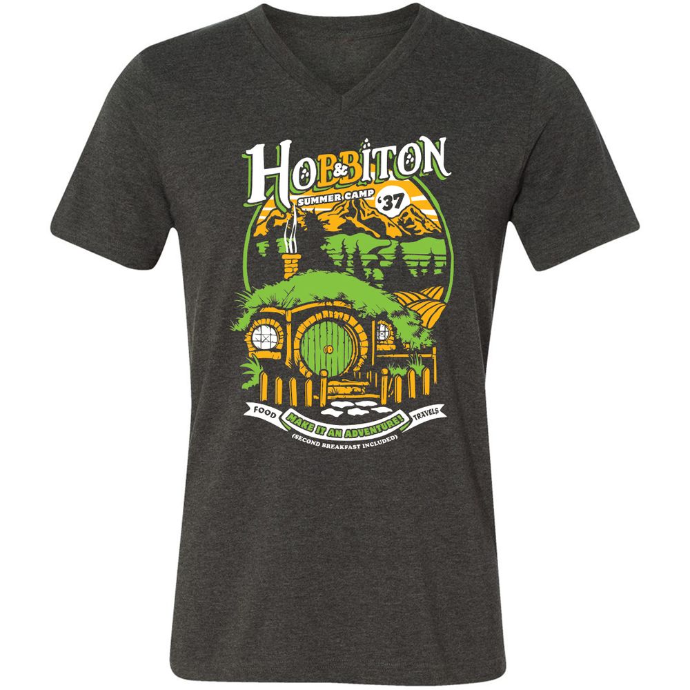 Unisex V-Neck T-Shirt - F7FURN7Q - Dark Grey Heather - 8