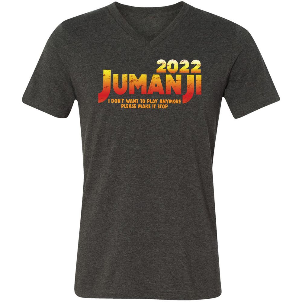 Unisex V-Neck T-Shirt - K5E58FZB - Dark Grey Heather - 8