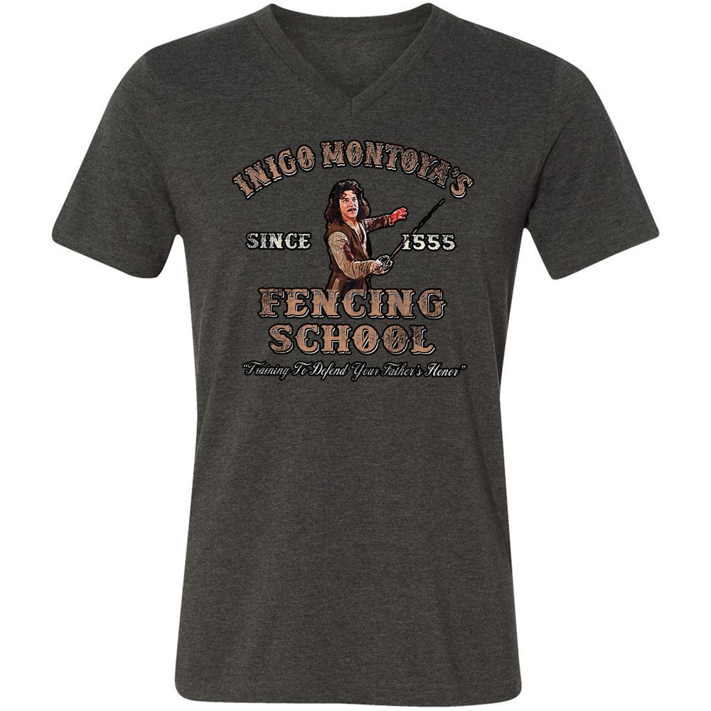 Unisex V-Neck T-Shirt - QYSCE93S - Dark Grey Heather - 8