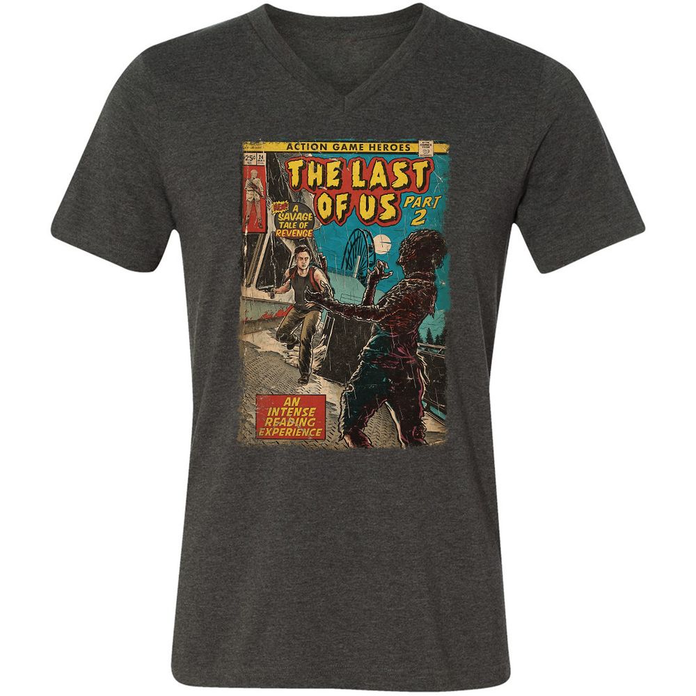Unisex V-Neck T-Shirt - WPK3M4SE - Dark Grey Heather - 8