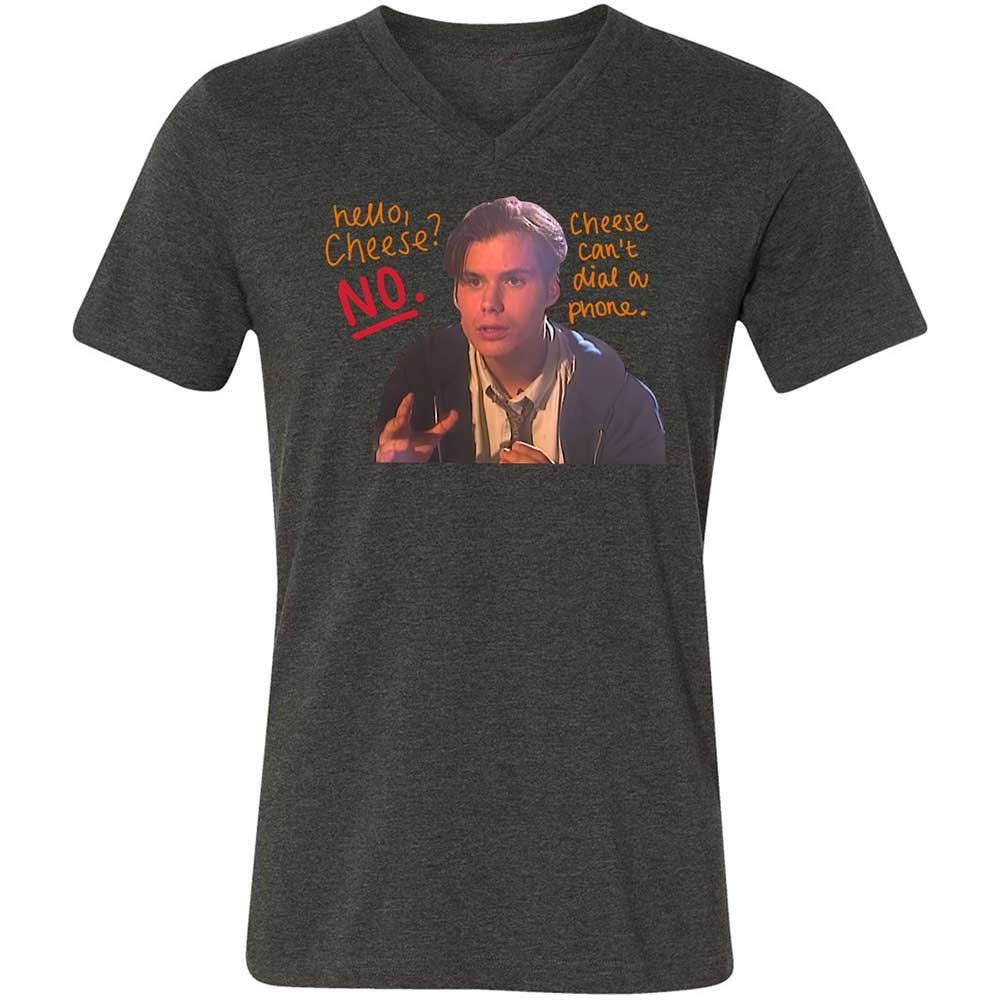 Unisex V-Neck T-Shirt - ZZ75A513 - Dark Grey Heather - 8