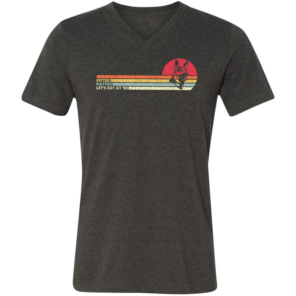 Unisex V-Neck T-Shirt - NK9V5LD3 - Dark Grey Heather - 8