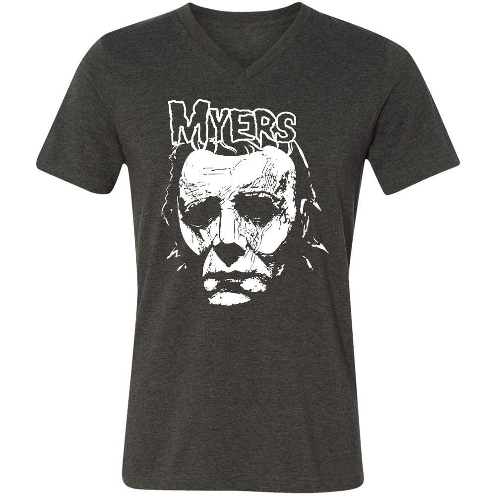 Unisex V-Neck T-Shirt - 5ZD1UXVM - Dark Grey Heather - 8
