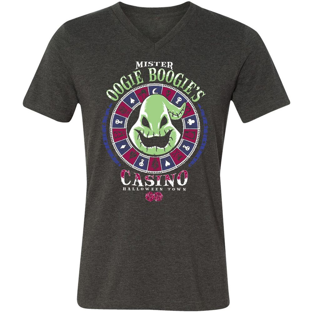 Unisex V-Neck T-Shirt - PZLCJXD8 - Dark Grey Heather - 8