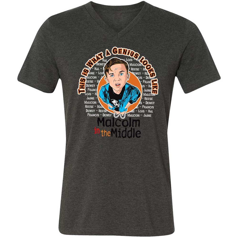 Unisex V-Neck T-Shirt - 2HJKEGH7 - Dark Grey Heather - 8