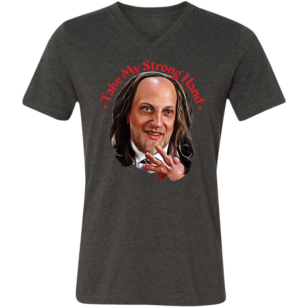 Unisex V-Neck T-Shirt - S5E9PSAM - Dark Grey Heather - 8