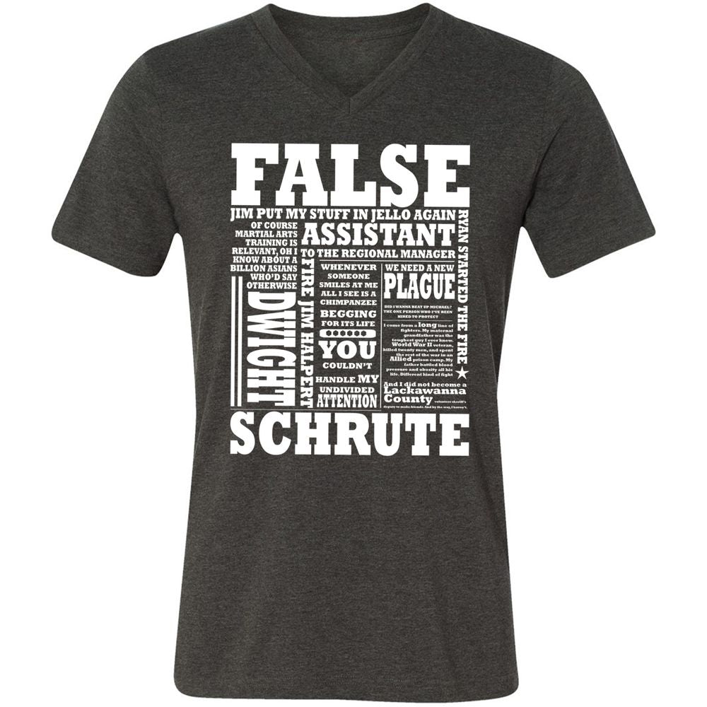 Unisex V-Neck T-Shirt - 2BE1JPTM - Dark Grey Heather - 8