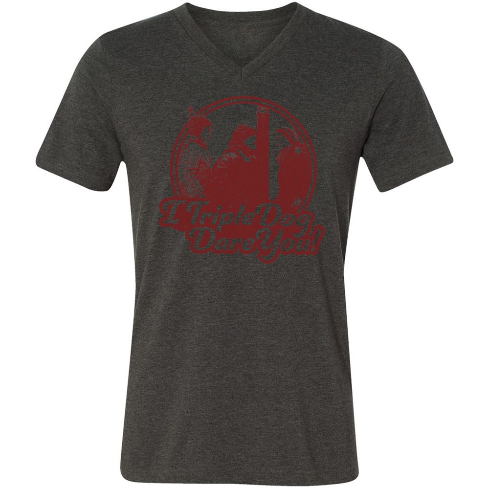 Unisex V-Neck T-Shirt - CAM4X1CL - Dark Grey Heather - 8