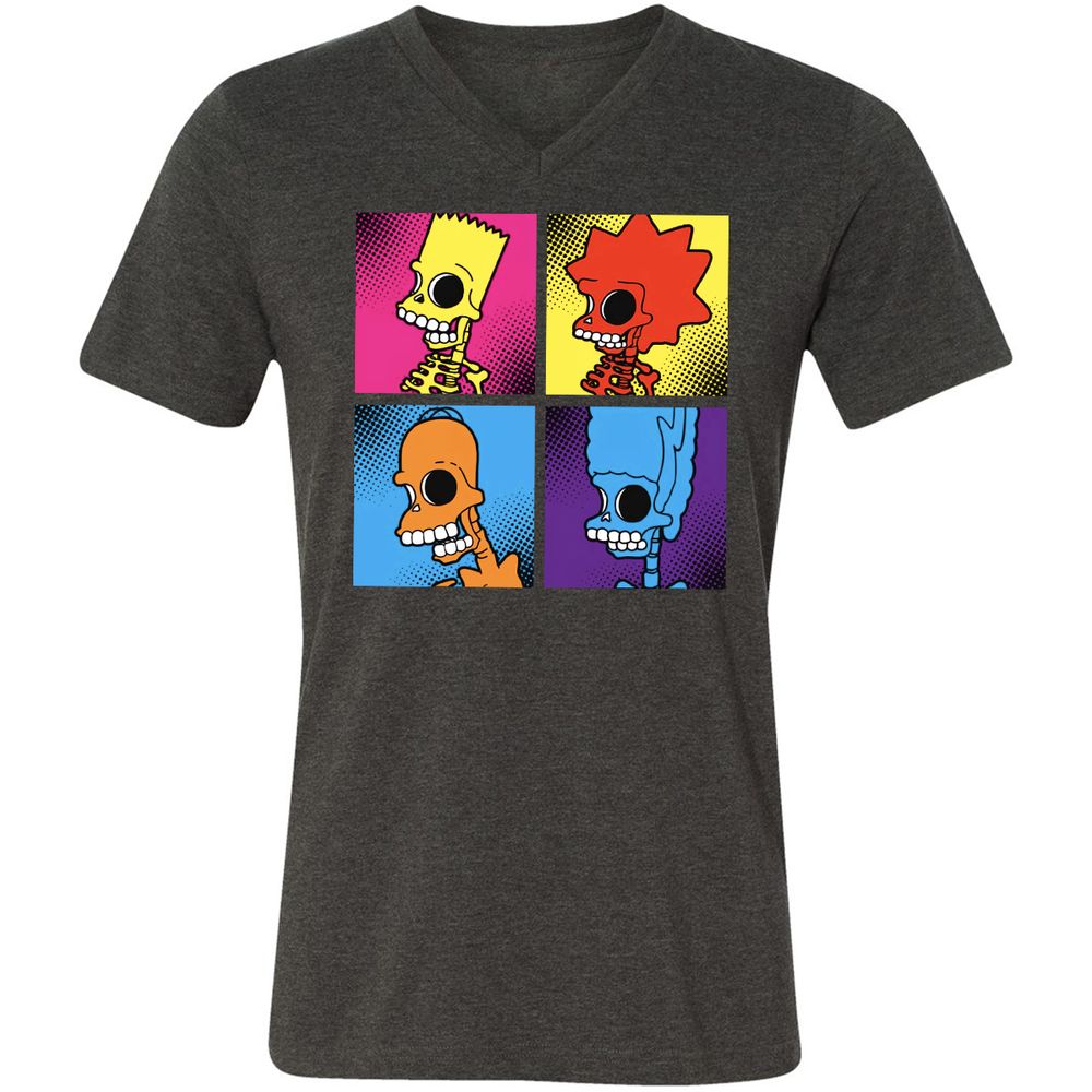 Unisex V-Neck T-Shirt - 5S9KB44U - Dark Grey Heather - 8
