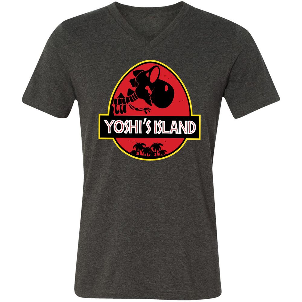 Unisex V-Neck T-Shirt - B3K6EB7L - Dark Grey Heather - 8