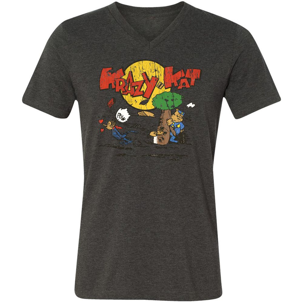 Unisex V-Neck T-Shirt - VGVMMZ24 - Dark Grey Heather - 8