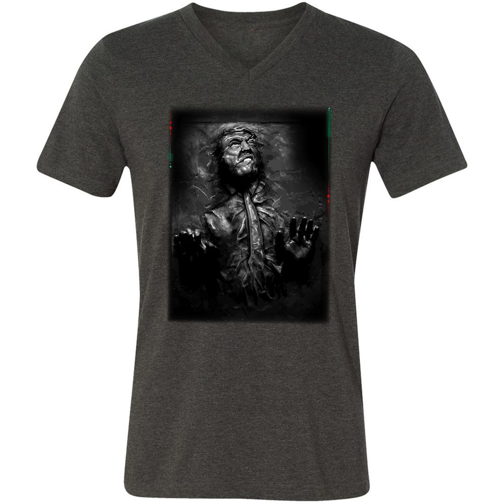 Unisex V-Neck T-Shirt - 2WBVV9WD - Dark Grey Heather - 8