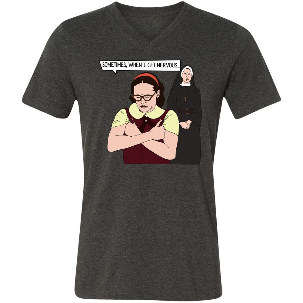Unisex V-Neck T-Shirt - 276FPWN7 - Dark Grey Heather - 8