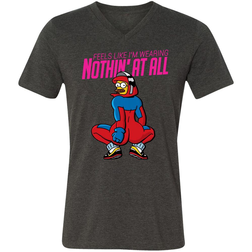 Unisex V-Neck T-Shirt - LN51LAKQ - Dark Grey Heather - 8