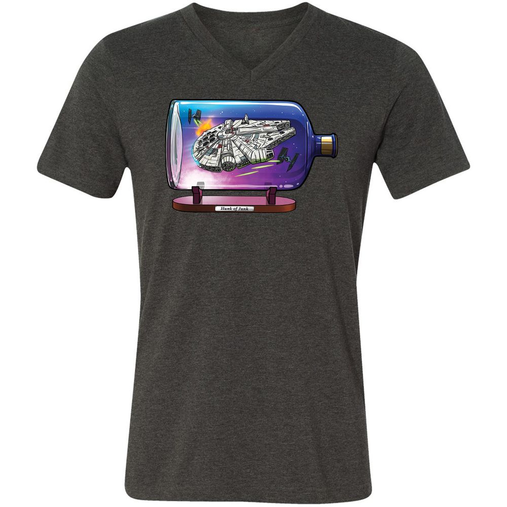 Unisex V-Neck T-Shirt - YPPB3RZW - Dark Grey Heather - 8