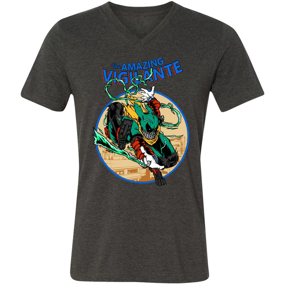 Unisex V-Neck T-Shirt - SC2RR7M5 - Dark Grey Heather - 8